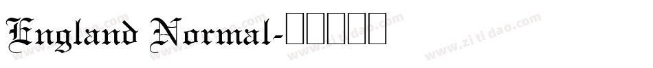 England Normal字体转换